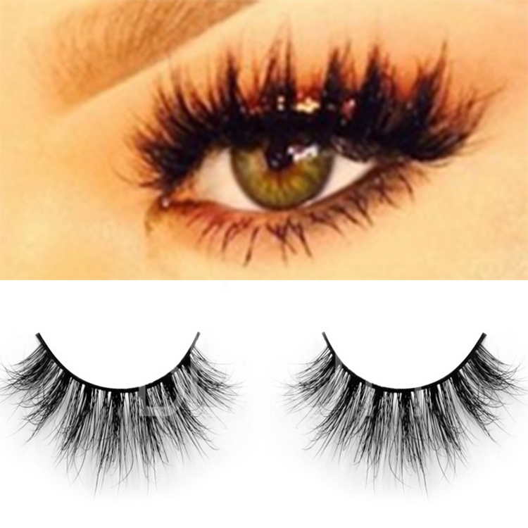 Premium quality black 100% real mink eyelashes wholesale ES15